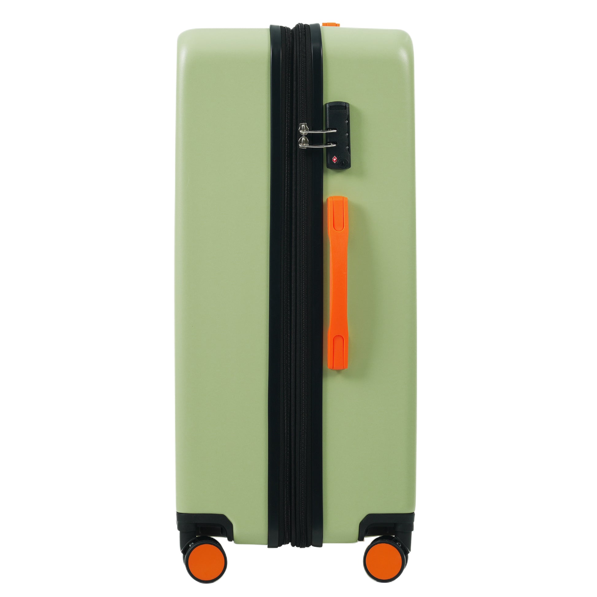 Hardshell Luggage Sets 3 Pcs Contrast Color Suitcase With Spinner Wheels And Tsa Lock 20" 24" 28" Available Light Green Abs