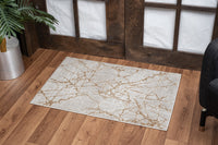 Elegance Gc Cnc6004 Gold 5 Ft. 3 In. X 7 Ft. 3 In. Area Rug Beige Polyester