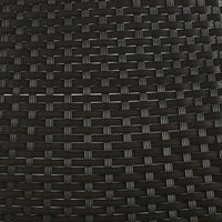 Dining Table And Chairs Set Dark Brown Pe Rattan Iron