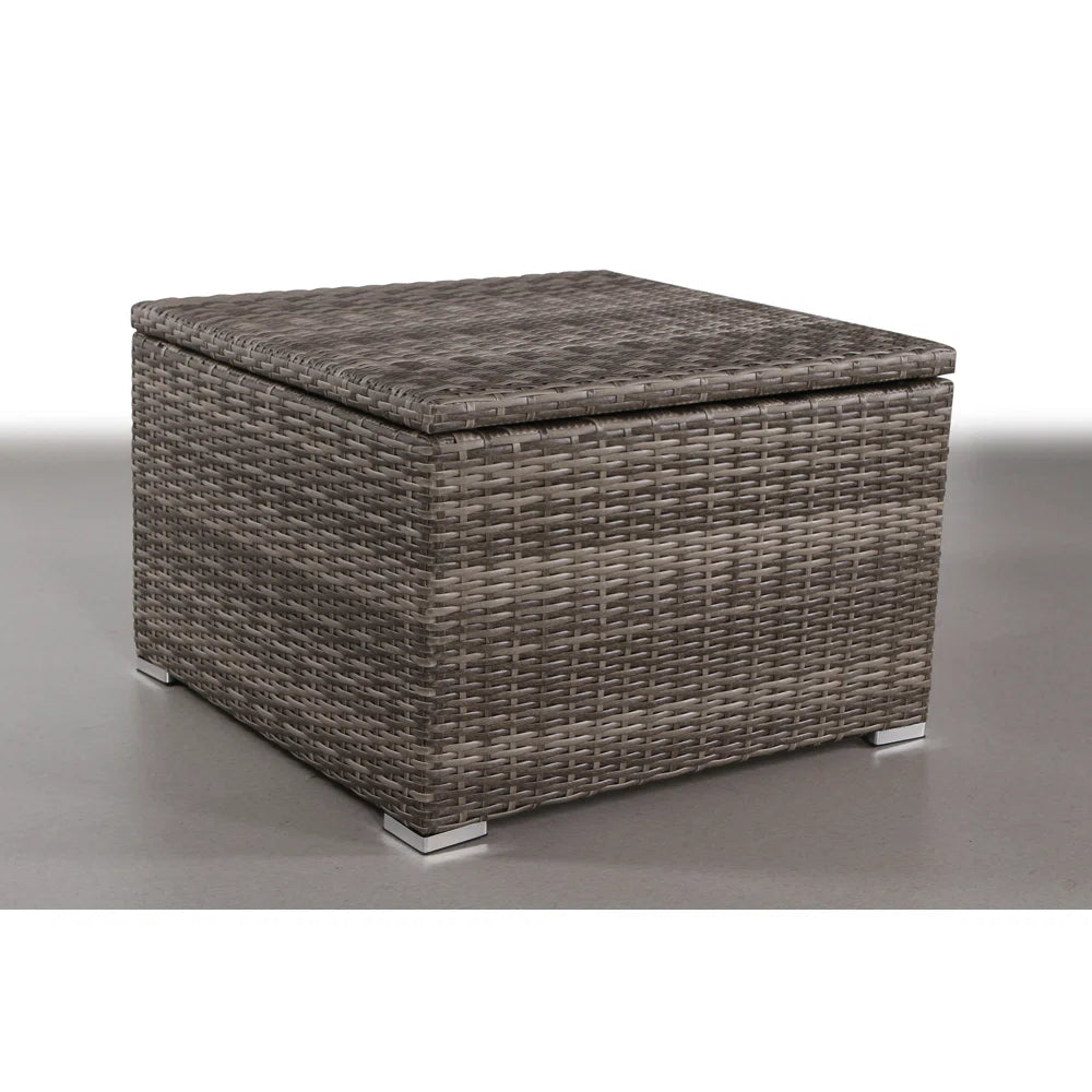 Fully Assembled Outdoor Storage End Table No Sectional Grey Mix Rust Resistant Frame Stain Resistant Cushions Garden & Outdoor Modern Sofa Seating Groups Wicker Wicker