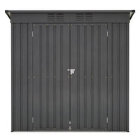 6 X 4 Ft Outdoor Storage Shed, All Weather Tool Shed For Garden, Backyard, Lawn, Black Black Metal