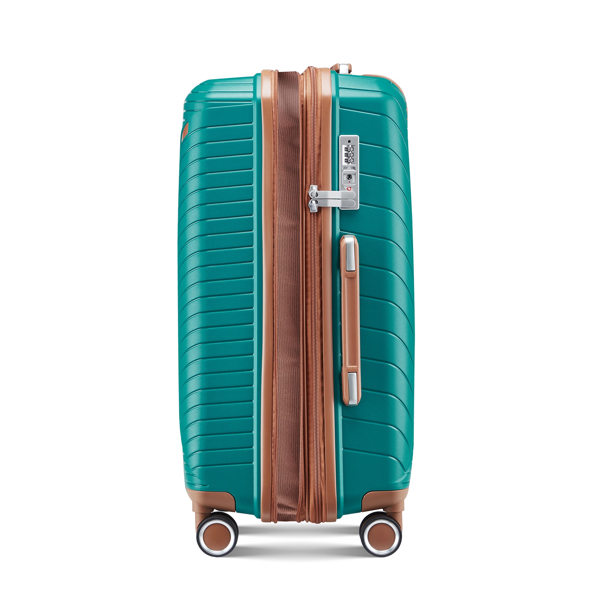 Luggage Sets 4 Piece 14 20 24 28 , Expandable Lightweight Suitcase With 4 Double 360 Degrees Mute Spinner Wheels Pp Materials Durable Tsa Lock Travel Luggage Coral Green Polypropylene