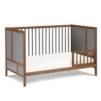 Pixie Finn 3 In 1 Crib In Walnut Charcoal Walnut Brown Wood