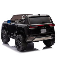 Licensed Lexus Lx600 24V Two Seater Xxl Kids Ride On Car W Parents Control,Seat Width 20 Inches,2Wd,Four Wheel Suspension,Bluetooth,Mp3,Music,Power Display,Speeds 1.86 3.11Mph For Kids. Black Polypropylene