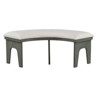 5 Piece Rustic Charm Round Dining Set With 3 Upholstered Chairs And Curved Bench For Dining Room, Kitchen And Living Room Gray Gray Rubber Wood