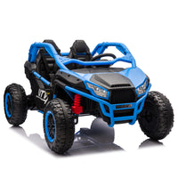 24V Two Seater Kids Ride On Utv W Parents Control,20In Seat Width,400W Super High Power,Four Wheel Suspension,Bluetooth,Mp3,Usb,Led Light,Horn,Rear Storage Space,Speeds 3.73 4.97Mph For Kids Aged 3