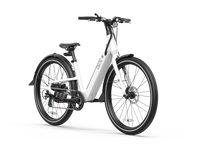 Electric Bike W 40 Miles Max Operating Range And 25 Mph Max Speed White White Aluminum