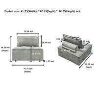 Modular 4 Piece Sofa With Adjustable And Removable Backrests For Ultimate Comfort Oversized Sofa Chenille Light Grey Sofa Light Gray Chenille 4 Seat