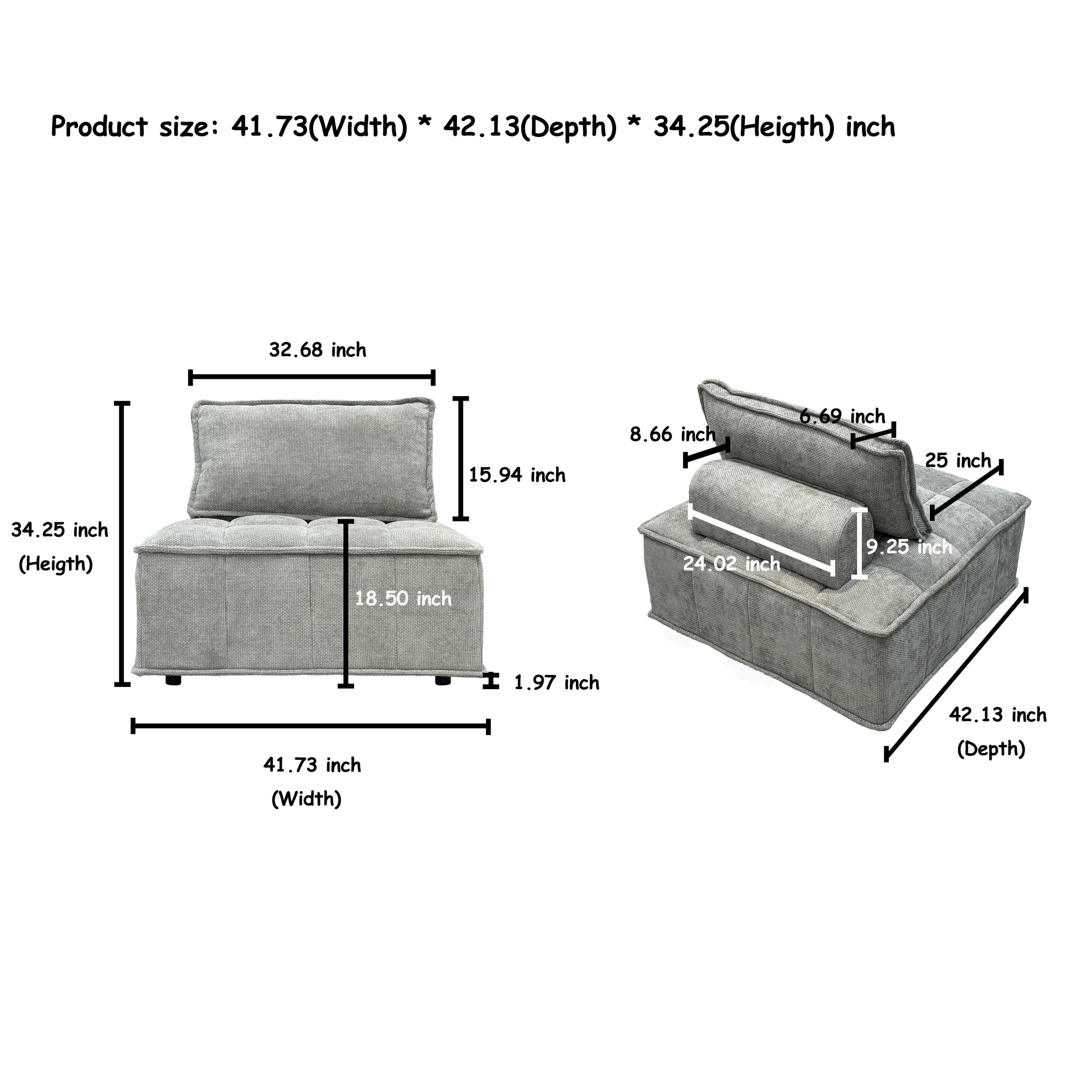 Modern Chenille Modular L Shaped Sofa With Hidden Legs, Adjustable Headrests, And Spring Cushions Ideal For Living Room And Versatile Spaces Light Grey 5Pieces Sofa Light Gray Chenille 5 Seat