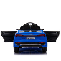 12V Kids Ride On Electric Car W Parents Remote Control,Licensed Audi Sq8 For Kids,Dual Drive,Suspension,Hanging Start,Three Speed Adjustable Music,Volume Control,Led Lights For Kids Aged 3 6. Blue 50 99 Lbs Polypropylene