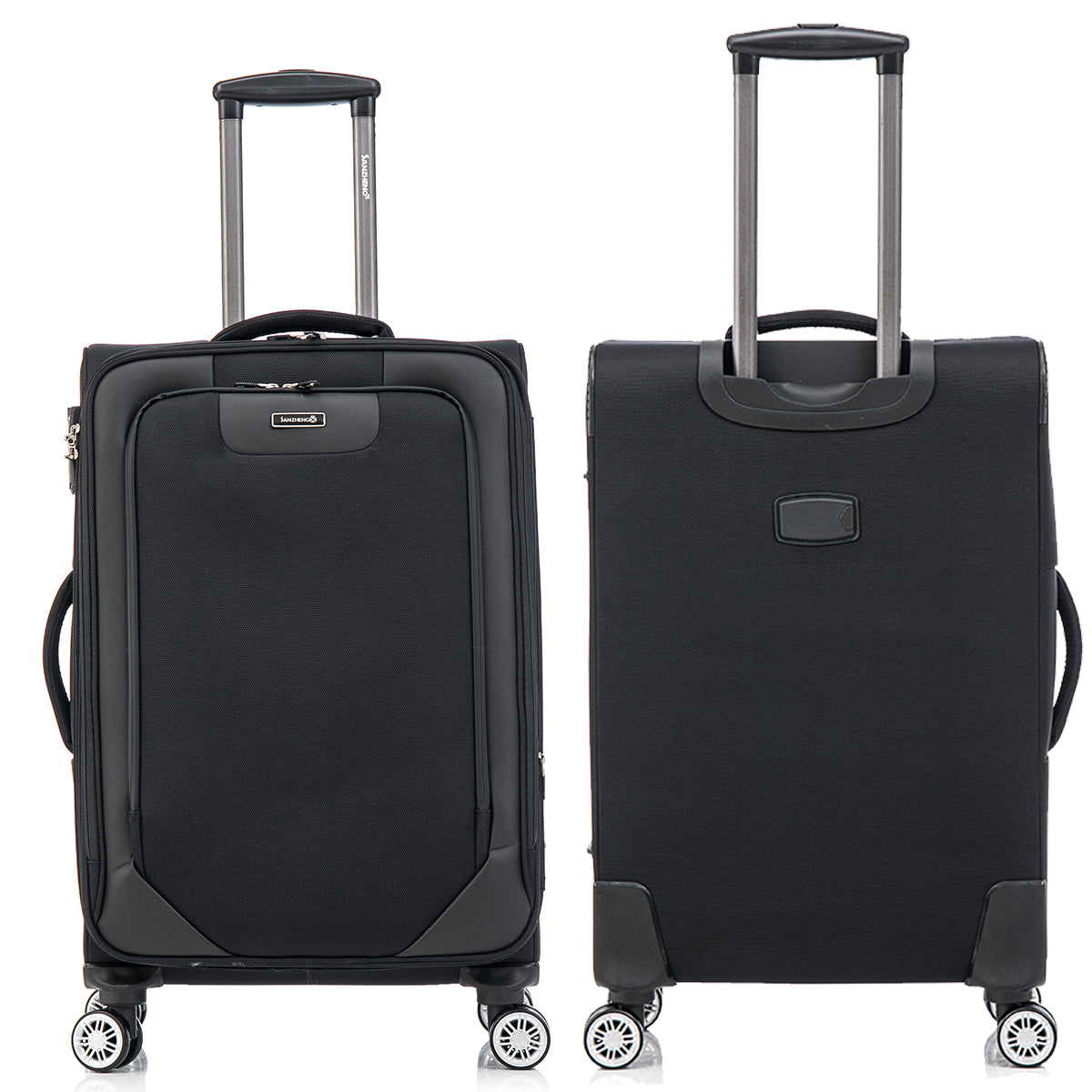 3 Piece Lightweight And Stylish Travel Suitcase 20 Inches, 26 Inches, 30 Inches. Durable And Easy To Carry Design, Ergonomic Interior For Both Men And Women. Black Black Fabric