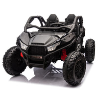 24V Two Seater Kids Ride On Utv W Parents Control,20In Seat Width,400W Super High Power,Four Wheel Suspension,Bluetooth,Mp3,Usb,Led Light,Horn,Rear Storage Space,Speeds 3.73 4.97Mph For Kids Aged 3