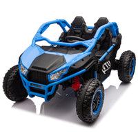 24V Two Seater Kids Ride On Utv W Parents Control,20In Seat Width,400W Super High Power,Four Wheel Suspension,Bluetooth,Mp3,Usb,Led Light,Horn,Rear Storage Space,Speeds 3.73 4.97Mph For Kids Aged 3