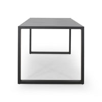 Outdoor Dining Set, Dining Chair Set Of 6 Aluminum Dining Table, Gray Black Black Grey Aluminum
