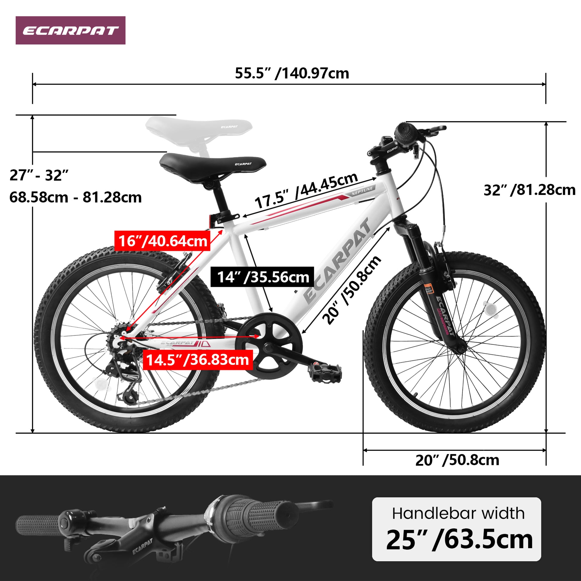 A20215 20 Inch Kids Bike Shock Absorber Front Plug 7 Speed Turnbar Transmission Universal For Boys And Girls White Without Anti Slip Garden & Outdoor Casual,Contemporary Muscle Building Iron