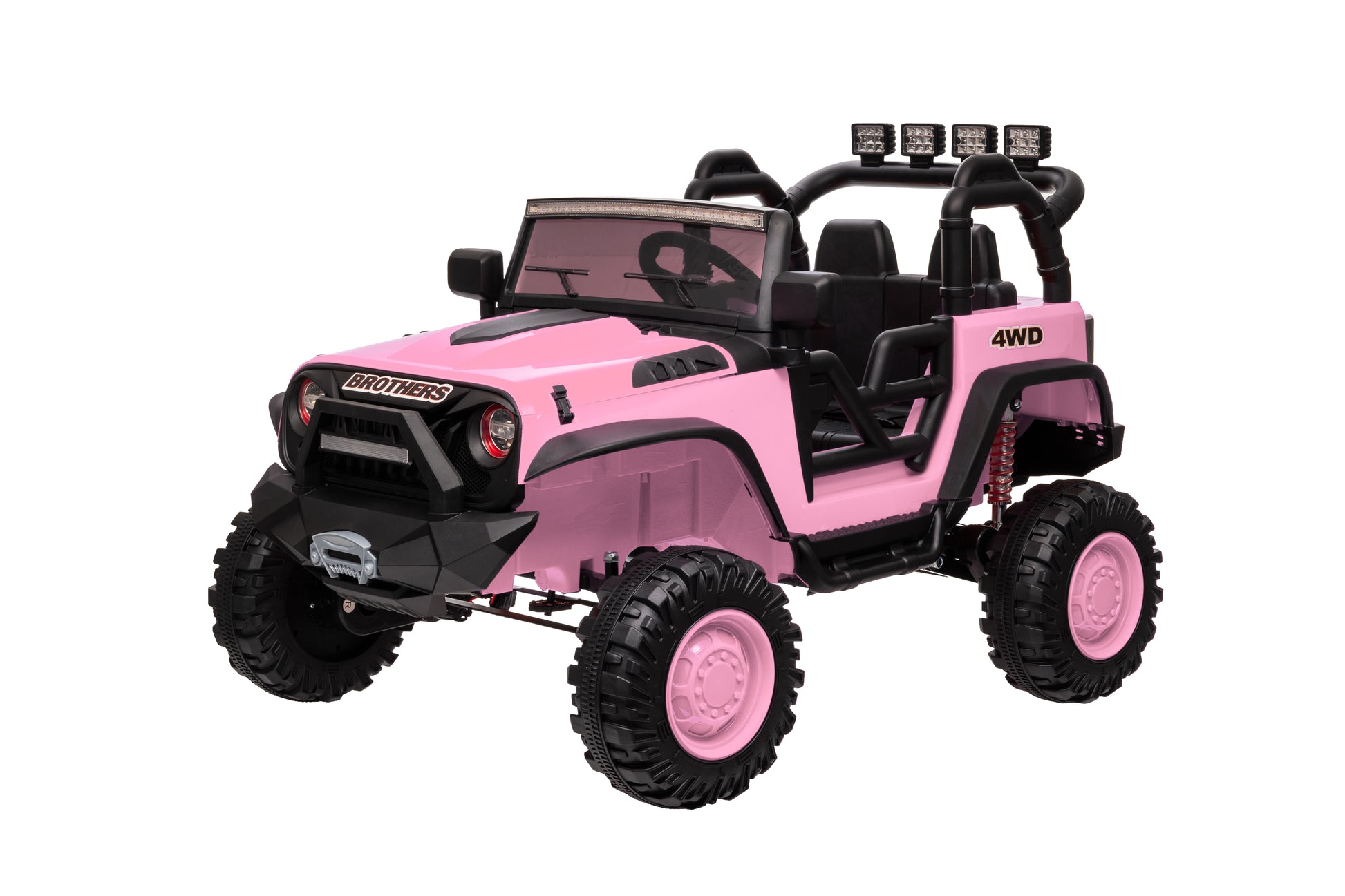 24V 9Ah Ride On Toy For Big Kids, 2 Seater Powered Ride On Truck Car With Remote,Pink Pink Abs