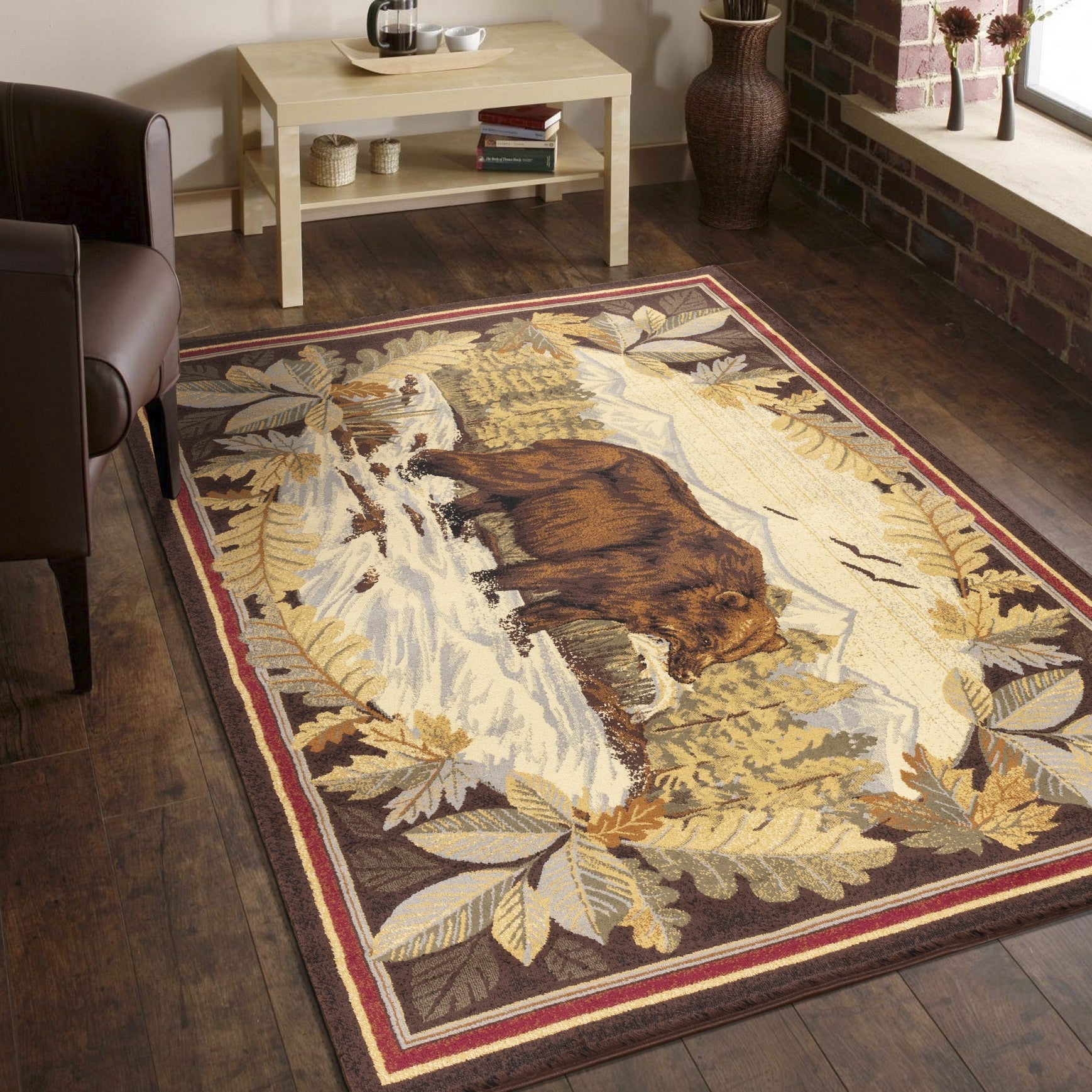 Nature'S Nest Gc Cbl3008 Multi 5 Ft. 3 In. X 7 Ft. 3 In. Lodge Area Rug Brown Polypropylene