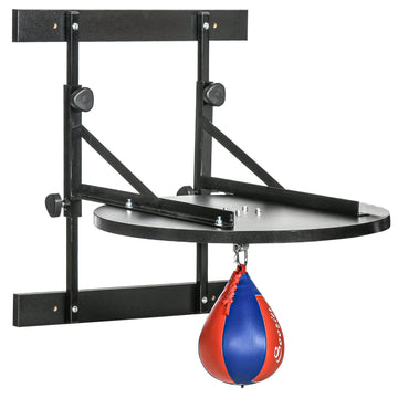 Soozier Adjustable Speed Bag Platform, Wall Mounted Speed Bags For Boxing, With 360 Degree Swivel And 10'' Speedbag Colorful Steel