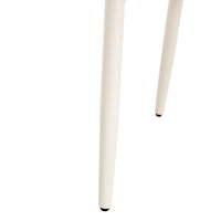 Table And Chair Set.67*35.4 Cream Style Mdf White Dining Table Set With 6 Cream Style Chairs.Adding A Warm And Gentle Atmosphere To Your Family.Creating A Comfortable And Friendly Dining