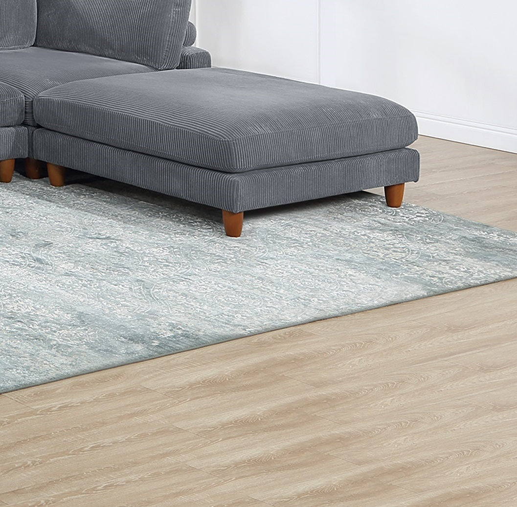 Living Room Furniture 1Pc Cocktail Ottoman Dark Gray Corduroy Cushion Extra Large Ottoman Wood Legs Dark Gray Primary Living Space Grey Contemporary,Modern Square Corduroy