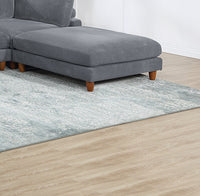Living Room Furniture 1Pc Cocktail Ottoman Dark Gray Corduroy Cushion Extra Large Ottoman Wood Legs Dark Gray Primary Living Space Grey Contemporary,Modern Square Corduroy