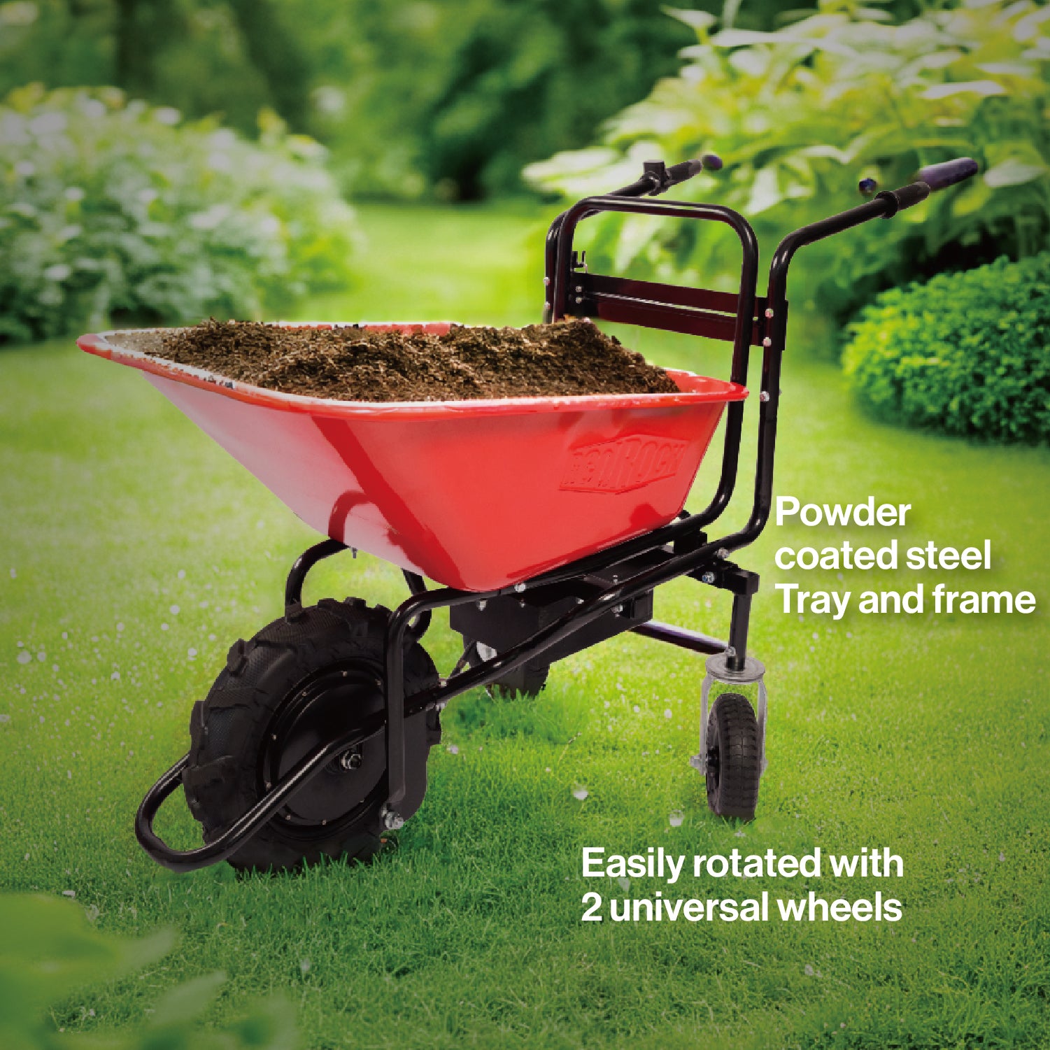 Professional Specs This Wheelbarrow Uses An Electric 24V 250W Brushless Motor System, Powered By 2 12V 12Ah Black Red Classic,Industrial Stainless Steel