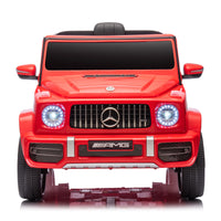 Licensed Mercedes Benz G63 Kids Ride On Car, 12V Electric Vehicle With Remote Control, Double Open Doors, Music, Bluetooth, Wheels Suspension, Battery Powered For Children Boy Girl Red Red Polyethylene