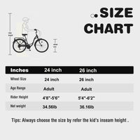 7 Speed, Steel Frame, Multiple Colors 24 Inch Ladies Bicycle Cycling Beige Garden & Outdoor Steel