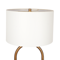 Vivid Brass Ring Base Floor Lamp With Large White Drum Shade Antique Brass,White Table&Floor Lamps Brass