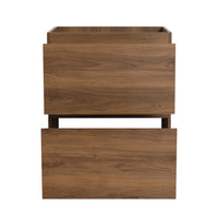 24" Bathroom Vanities With Single Sink Combo, Modern Undermount Bathroom Sink Cabinet With Double Drawer, Freestanding Bathroom Sink Cabinet,Engineering Wood,Brown Brown American Design Engineered Wood