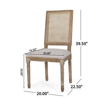 Dining Chair Light Grey Fabric