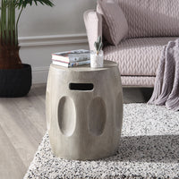 Ursa Side Table Geometry Gray Magnesium Oxide