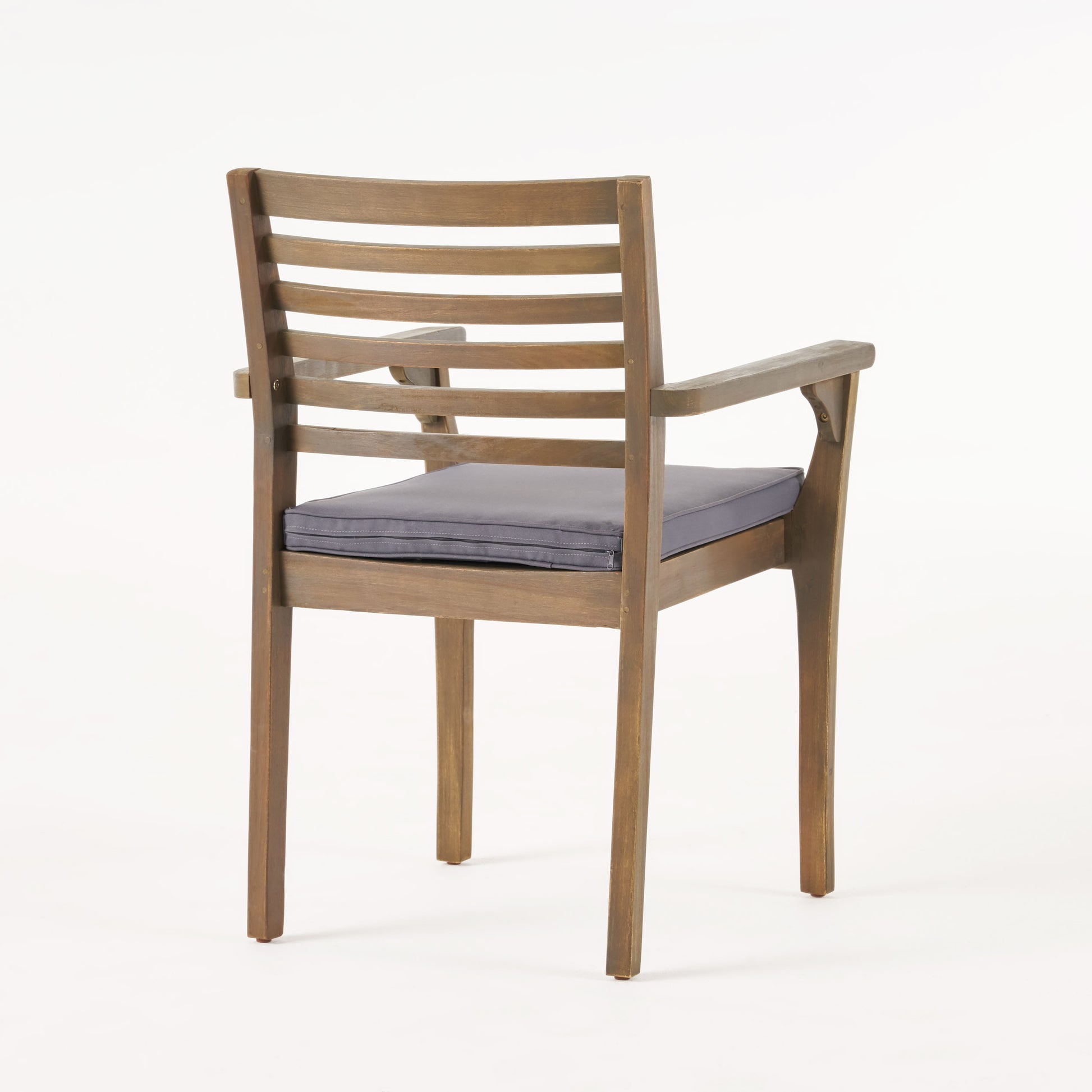 Emerson Dining Chair,Set Of 2 Dark Grey Acacia Wood