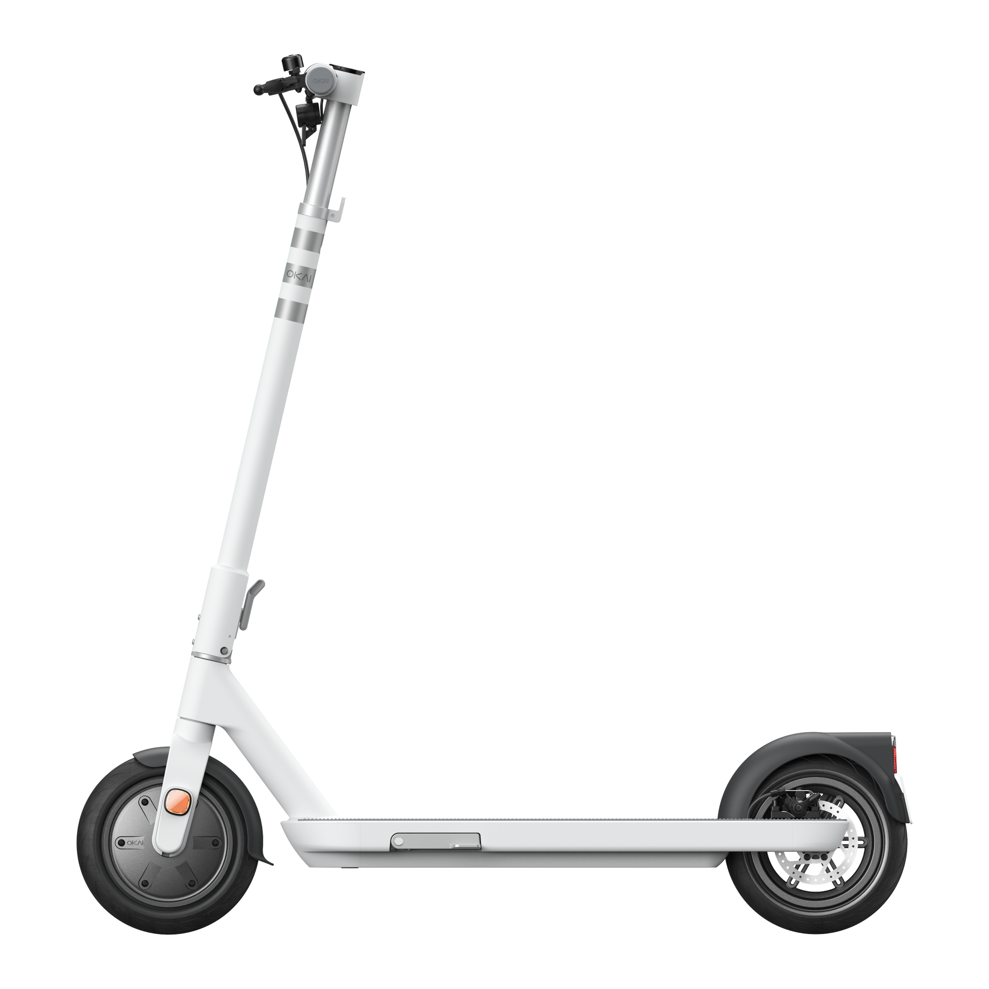 Foldable Electric Scooter W 18.6 Miles Max Operating Range & 15.5 Mph Max Speed White White Aluminum