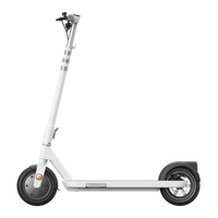 Foldable Electric Scooter W 18.6 Miles Max Operating Range & 15.5 Mph Max Speed White White Aluminum