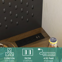 74" Kitchen Pantry Cabinet With Charging Station,Freestanding Buffet Cupboards Sideboard With Drawer,With Led Lights,Modern Pantry Cabinet With Microwave Stand For Kitchen,Living Room,Dinning Room