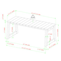 Modern Solid Wood Slat Top Outdoor Coffee Table Natural Natural Wood Acacia Wood