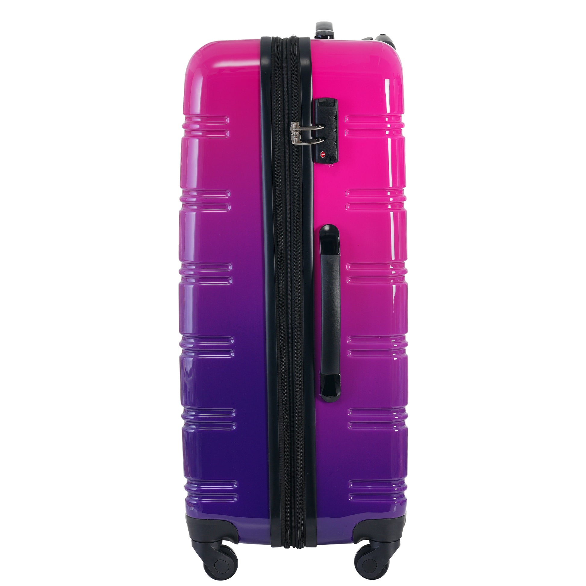 Hardshell Luggage Sets 3 Piece Gradient Color Expandable Suitcase With Spinner Wheels And Tsa Lock Lightweight 20" 24" 28" Available,Purple And Pink Multicolor Purple Abs