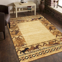 Tribes Gc Yls4011 Beige 5 Ft. 3 In. X 7 Ft. 3 In. Southwest Area Rug Beige Polypropylene