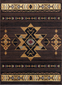 Tribes Gc Yls4005 Brown 5 Ft. 3 In. X 7 Ft. 3 In. Southwest Area Rug Brown Polypropylene