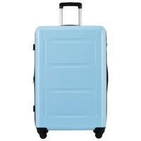 2 Piece Luggage Set With Bags Expanable Spinner Wheels Abs Lightweight Suitcase With Tsa Lock 20Inch 24Inch Light Blue Abs