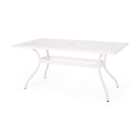 Phoenix Rectangle Table White Aluminium
