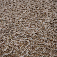 Naar Guros Collection 5X7 Beige Medallion Indoor Outdoor Area Rug Beige Polypropylene