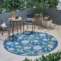 Caspian 8327L 7'10" Round Blue Polypropylene