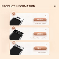 Walkingpad Treadmill 3 Colors Available Under The Desk Home Space Saving Black White Silver Indoor Portable With Convenience And Effectiveness Black And Silver Steel