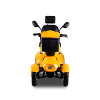 Xl3D4L Electric Mobility Recreational Travel Scooter For Adults,Mobility Scooters For Seniors, 4 Wheel Powered Mobility Scooters Yellow Abs Pc Abs Pc