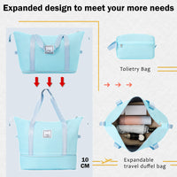 2 Piece Luggage Set With Bags Expanable Spinner Wheels Abs Lightweight Suitcase With Tsa Lock 20Inch 28Inch Light Blue Abs