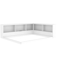 Metal Full Size Daybed With Storage Cabinets And Usb Ports, White Full White Metal