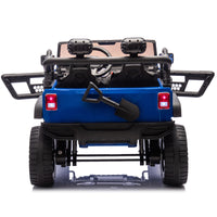 24V Two Seater Kids Ride On Truck Car W Parents Control,200W*2,Seat Width 20.28In,Four Wheel Suspension,Led Lights,Music,Mp3,Bluetooth,Two Independent Seat Belts,Suitable For Off Road For Kids Aged
