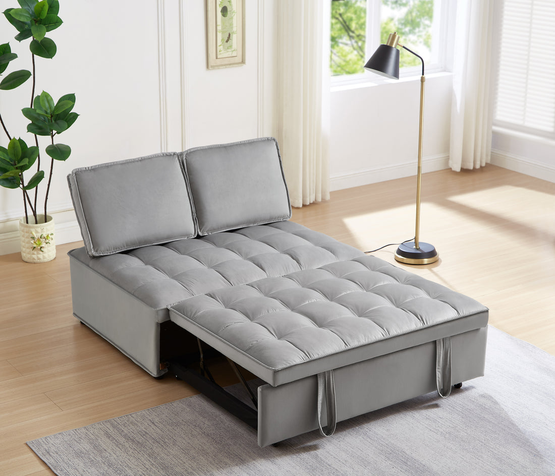 Grey Velvet Loveseat Sofa Bed Grey Velvet Foam Velvet 2 Seat